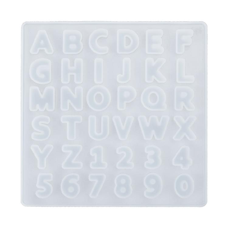 Alphabet Number Mold Crystal Epoxy Silicone Mold Keychain Multipurpose Mould