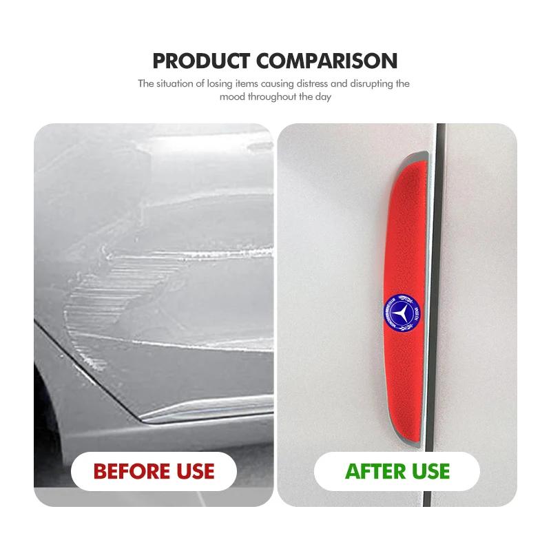 4pcs Car Anti Collision Strips Body Door Protector Stickers For Mercedes Benz W211 W124 W176 W177 C180 C200 C260 C300 GLC CLE