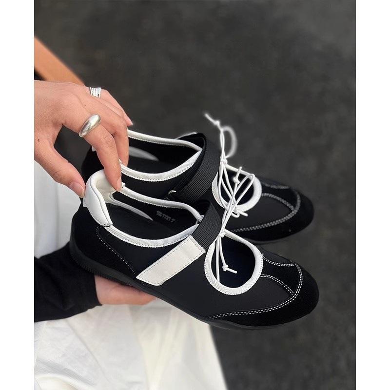 

Женские туфли Мэри Джейн с мелким бантом, 2025, новая мода, универсальные повседневные кроссовки на липучке 40 чёрный