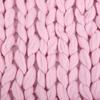 Knitted Chunky Plush Sofa BLANKET Warm Soft Super Big Bulky (Pink 100 * 120cm / 39.4 * 47.2in)