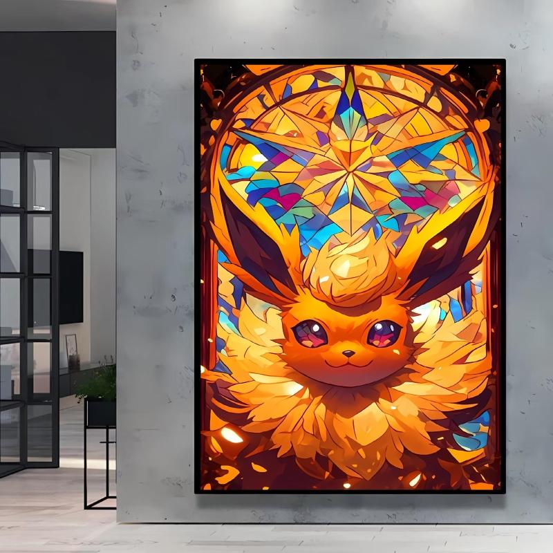 Modern and Stylish Pokemon Mew Decorative Paintings with Bright and Long Lasting Colors Adding A Touch of Brightness To Wall