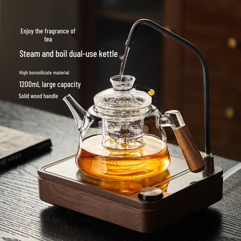 Glass Teapot with Automatic Water Filling