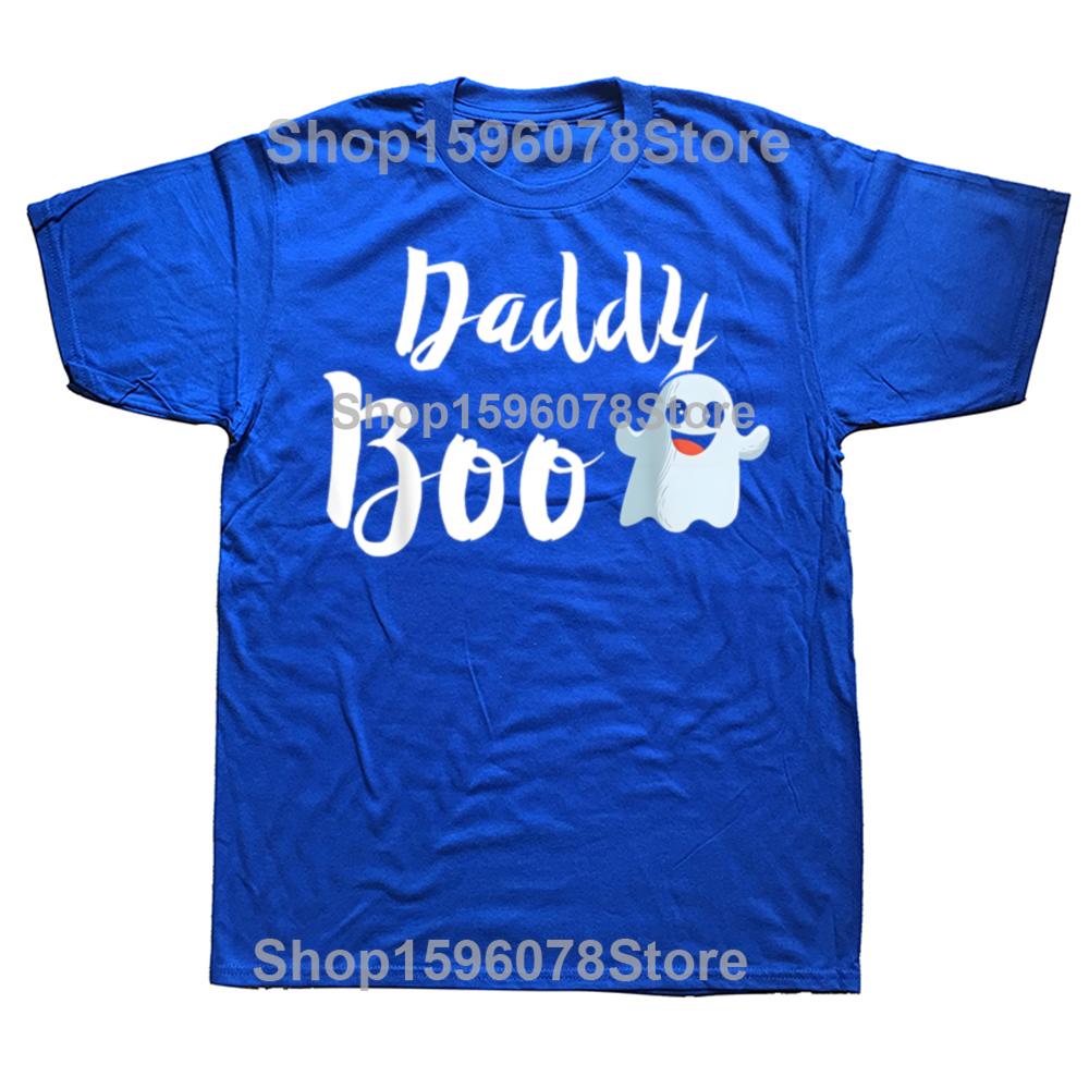 Funny Daddy Boo Halloween Ghost Dad T Shirts Men Women Pure Cotton Humor Streetwear Tee Shirt Short Sleeve Unisex Loose Clothing