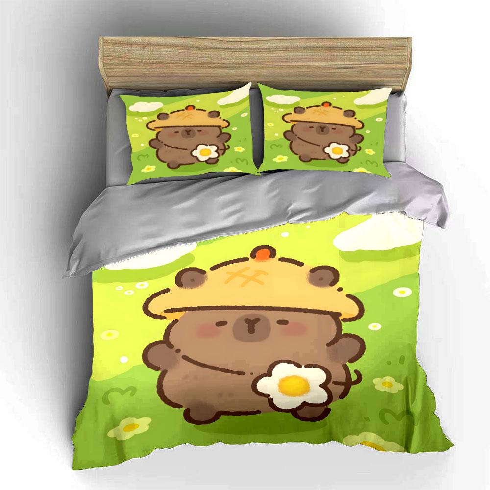 Cute Nature-themed Bear Set kid's and adults' bedroom decor, Exquisite three-piece bedding set gift