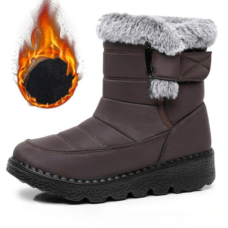 Large Size Winter Snow Boots for Men and Women with The Same Style Plus Velvet Thick Cotton Boots To Increase Thick-soled Cotton Shoes