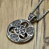 Collana con Ciondolo a Croce con Intreccio Celtico Nordico Vintage per Uomo Catena in Acciaio Inossidabile Gioiello Collana Amuleto