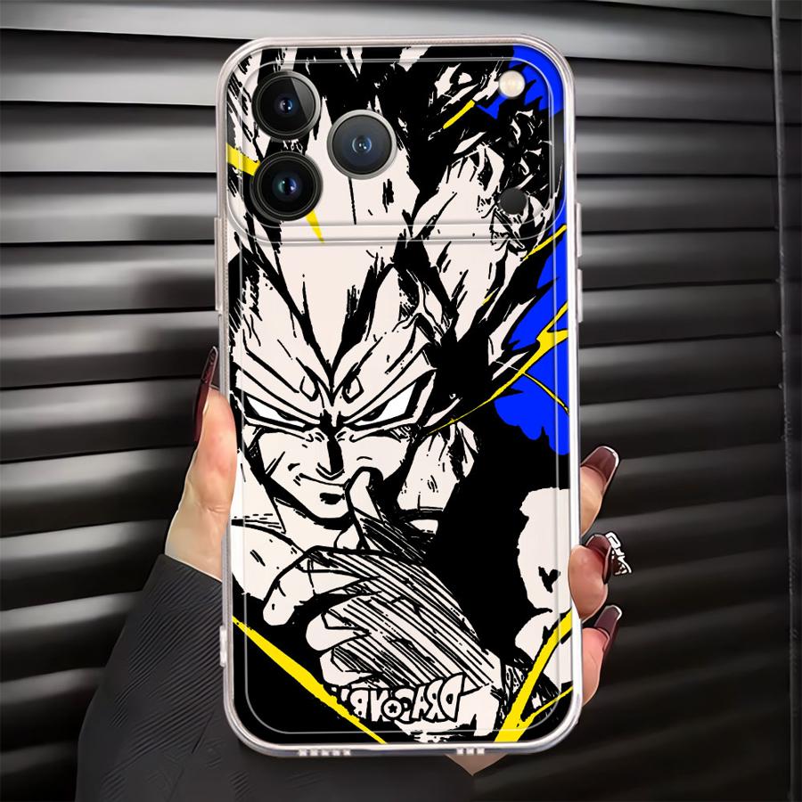 Case for iPhone 17 Pro Max 15 7 8 11 16 14 Plus Air 12 Mini 13 Pro XS Max XR Soft Phone Cover Dragon Bll Son Goku Vegta