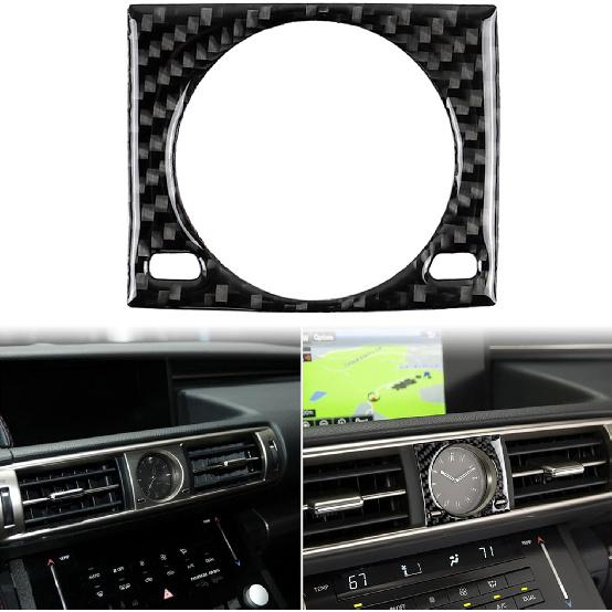 Schutzaufkleber Seitenverkleidung Mittelkonsole 2 Stück Premium-Aufkleber Echte Kohlefaser-Zubehör Kompatibel mit Lexus IS250 2014 2015/IS200t