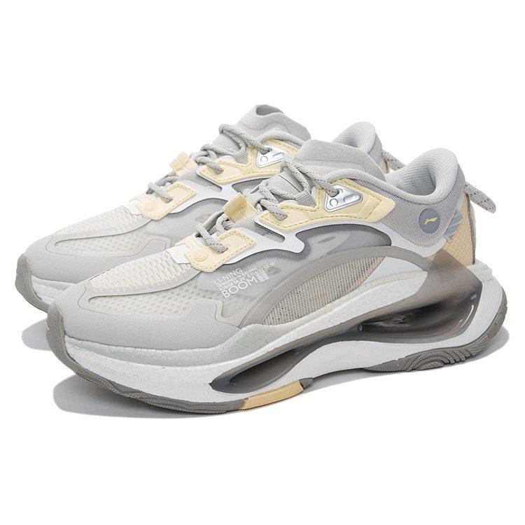 Li Ning Exceed Infinity Casual Shoes Women's Low Top Bud Yellow Gray/Antique White AZGS054-2