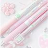 4PCS Ergonomic Handle Gel Inks Pen Refillable Retractable Gel Pen with Plastic Clip 0.5MM Black Inks for Office School