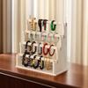 Wood Bracelet Display Stand Multi Layer Bangle Scrunchie Organizer Multi-Function Jewelry Organizer for Watch Bracelet Scrunchie