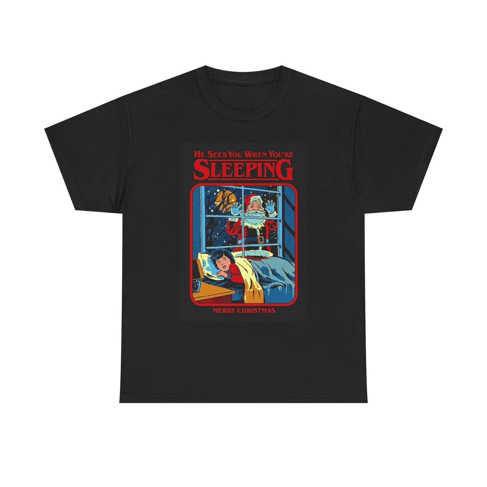 Men s and Women s T-shirts Santa Funny Graphic XXL