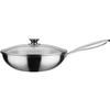 Wok profesional - - 32 cm - Inducție - Oțel inoxidabil masiv