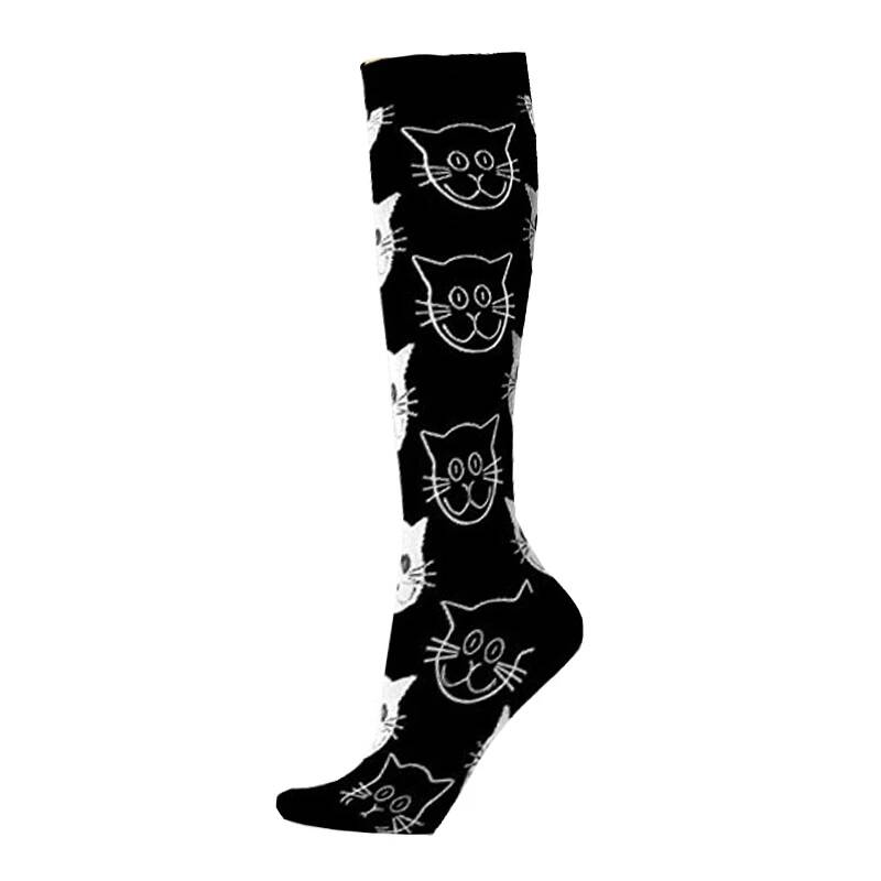 Photos - Compression Garment Compression Socks Women Men Outdoor Sports Halloween Series Animals Flamingo Shark Monkey Cat Bones Pressure Elastic Stockin