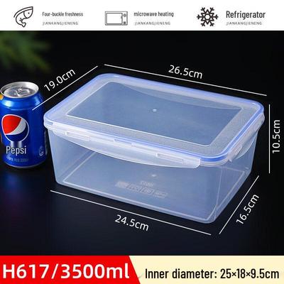 Transparent Rectangular Food Storage Container Set