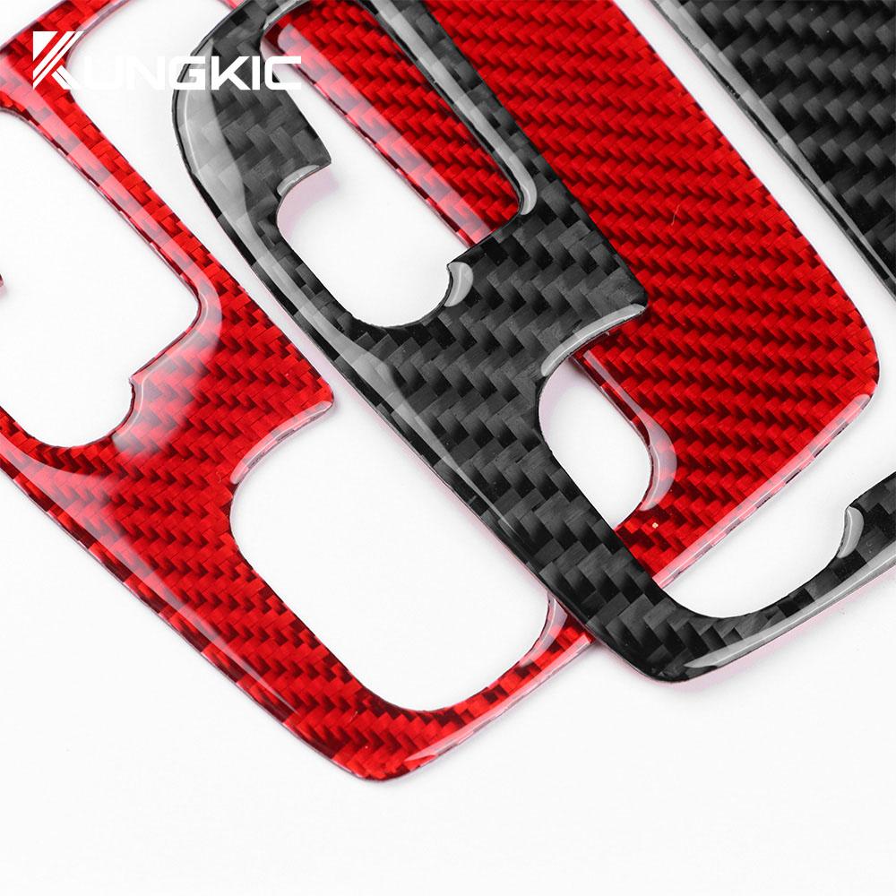 Real Soft Carbon Fiber Sticker For Porsche Cayenne 2003 2004 2005 2006 2007 2008 2009 2010 Automatic Gear Interior Accessories