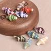 10pcs Ocean Conch Shape 20x11mm Colorful Glazed Ceramic Porcelain Loose Beads For Jewelry Making DIY Crafts Findings