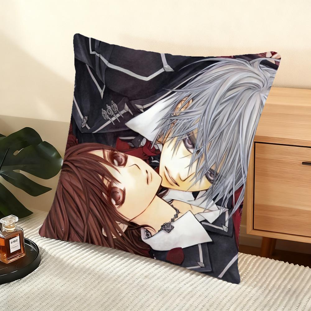V-Vampire Knight Anime Cushion Cover Soft Short Plush Pillow Cover Smooth Cozy Texture Aesthetic Cushion Case Home Decor