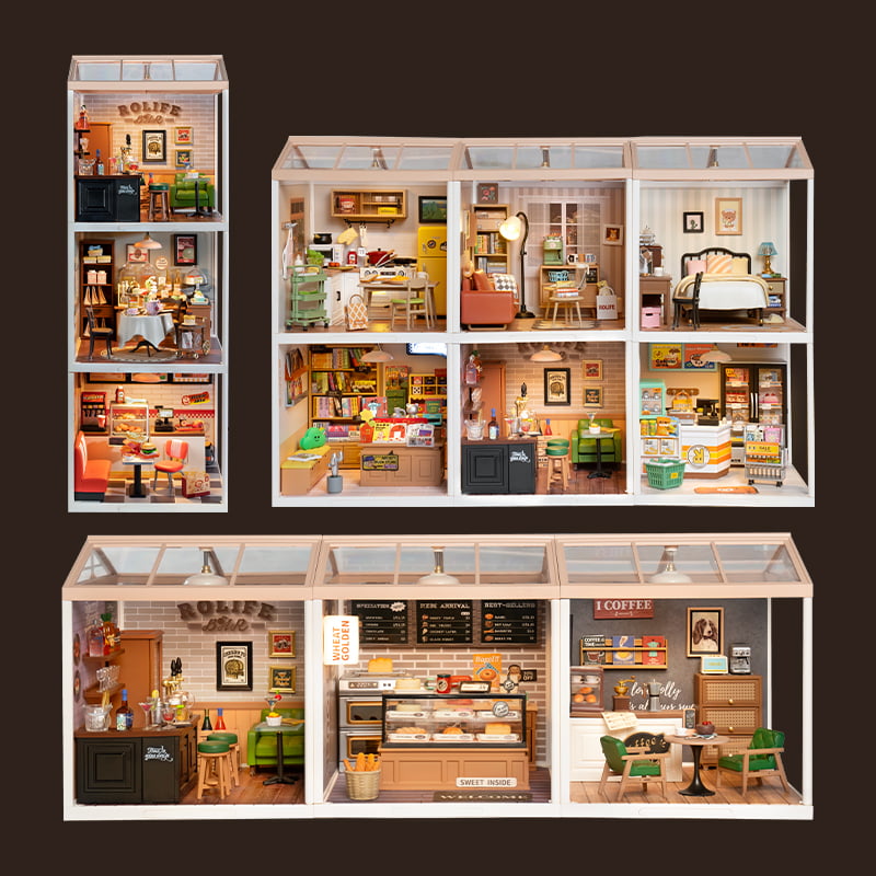 ROBOTIME Rolife 3D Puzzle Super Creator DIY Miniature House (DW012) | 1:24 Scale