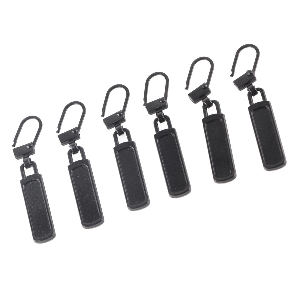 6Pcs Zipper Pull Tab Rustproof Detachable Colred Zipper Pull Replacement for Clothing Luggage Shoes