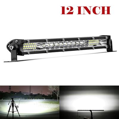 1pc 12inch 450W Waterproof LED Work Light Flood Spot Beam Auto Aluminum Light Bar Super Bright Car Work Lights for UTV SUV Truck Neon Lights 4