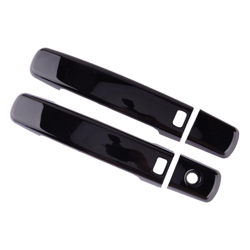 1 Set Car Exterior Door Handle Cover Trim Fit for Nissan Frontier Pickup 2005-2017 2018 Black Plastic