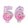 Creative Design Pink Bow Digital Birthday Candle Cake Decoration Year Old Party Candle