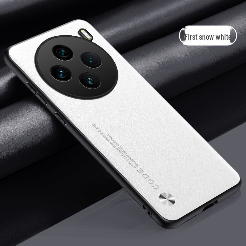 Neue schlichte Lederschutzhülle für Vivo X100/X80/X70/X90Pro – Kevlar-Schale für Herren