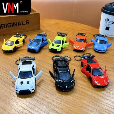 Mini Sports Car Keychain Pendant: Cartoon Backpack Ornament & Gift