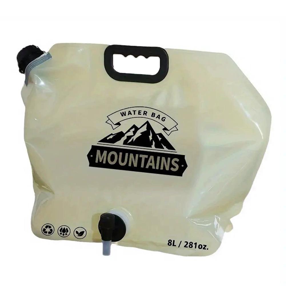 

8L Outdoor Water Storage Bag Portable Large Capacity Sports Camping Foldable Soft Water Bag With Climbing Faucet Water Bag