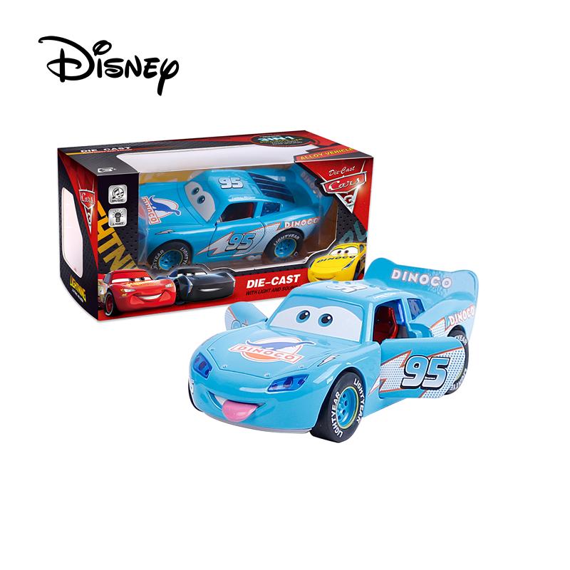 Disney Pixar Carros Relâmpago McQueen Edição Som e Luz Carro de fricção de porta dupla 1:32 Veículos Diecast Carro de Liga Brinquedos Presentes