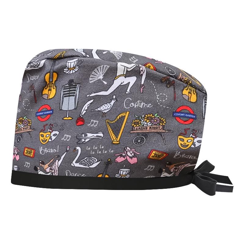 Women's Cotton Surgical Cap - Tie-up Medical, Dental, Salon, and Chemotherapy Head Coverings