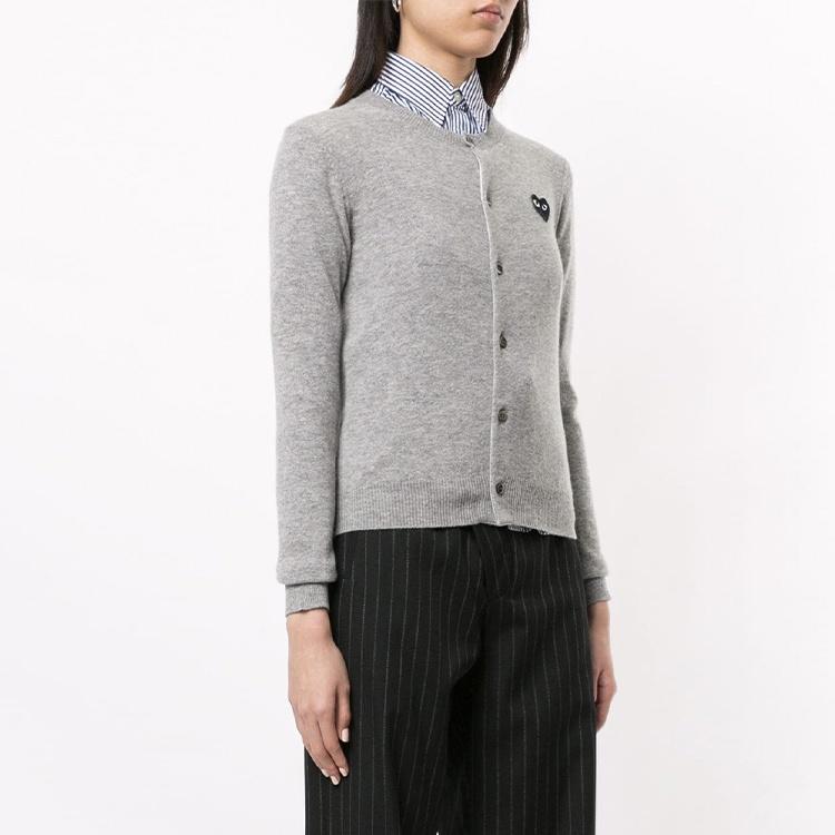Comme des Garçons PLAY (WMNS) COMME des GARCONS PLAY Cardigan Black Heart 'Grey' Women's AZ-N023-051-2