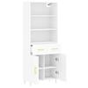Maison Exclusive - Buffet haut Blanc 69,5x34x180 cm Bois d'ingénierie