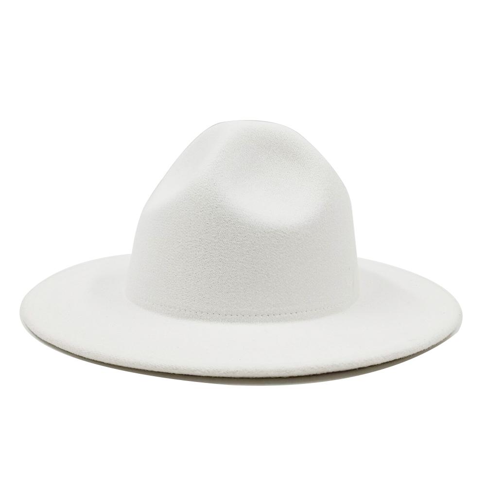 Nuovo Cappello da Ranger Cappello Fedora a Corona Alta Per Uomo Donna Stile Vintage Britannico Accessorio Cinturino Cappello Cappello a Tesa Larga per Festa Jazz Palco