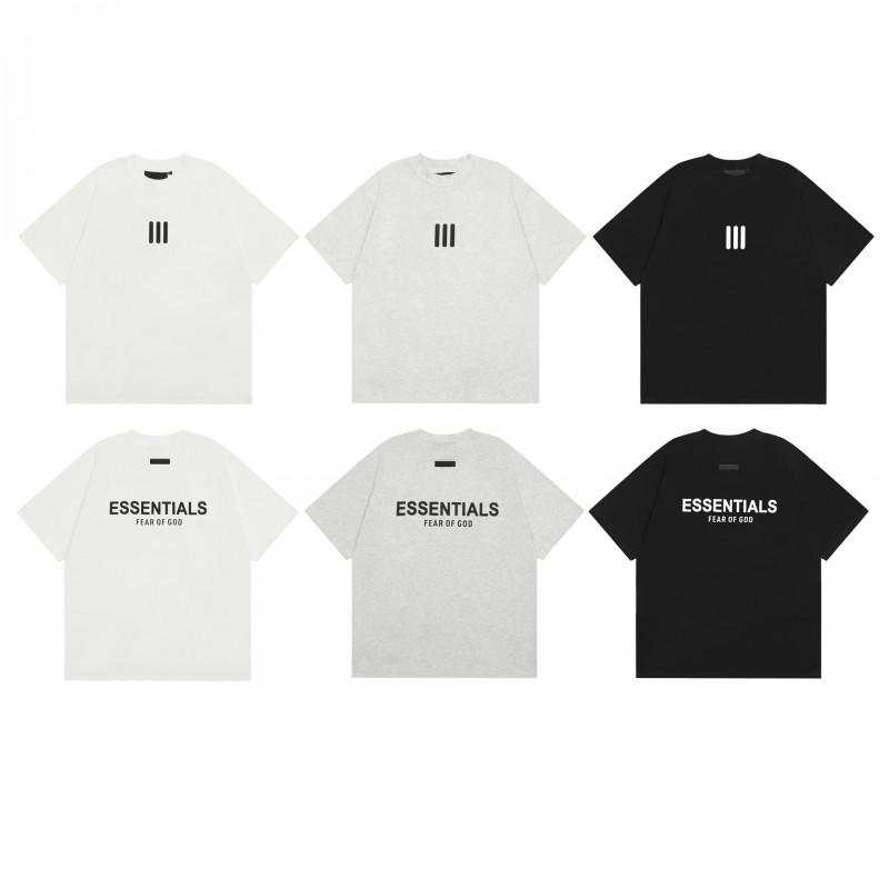 FOG ESSENTIALS Short Sleeve T Shirts Teens 230g Cotton Crewneck Casual Tops