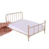 Iron Frame Doll Bed Furniture 1:12 Scale Mini Bed Model Dollhouse Bed  Dollhouse Accessories
