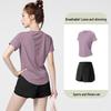 Plus Size Quick-Dry Loose Fit Yoga & Sports Suit: Elastic Short Sleeve T-Shirt & Shorts