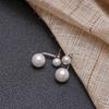 Baroque Geometric Pearl Earrings Korean Style Earrings Female Stud Earrings Mental Hoop Earrings