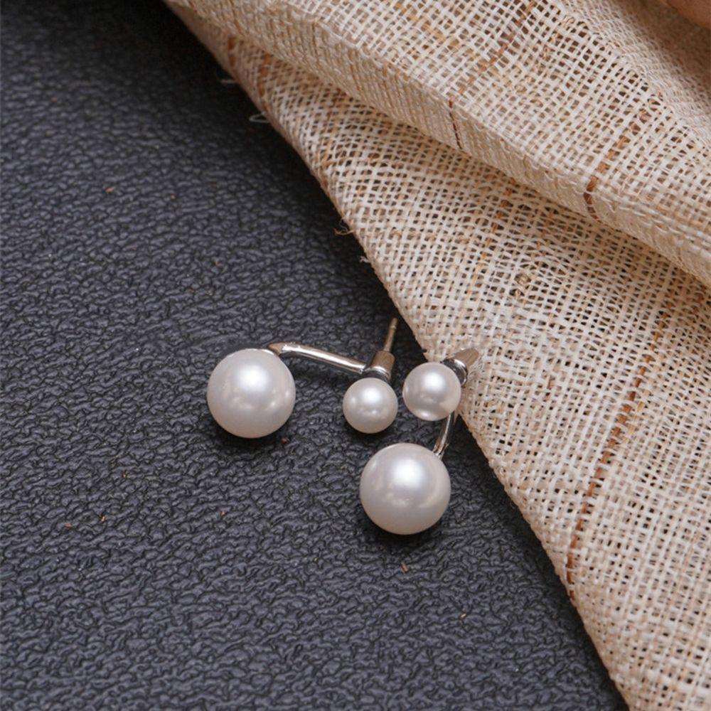 Baroque Geometric Pearl Earrings Korean Style Earrings Female Stud Earrings Mental Hoop Earrings