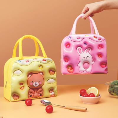 Tasche Cartoon Frauen mit stabilem Griff tragbare Mittagessen Kinder Schule wärmeisolierte Lunchbox