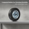 Replacement Wheel with Metal Hub | Round Treaded Profile, Steel Core,