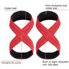 1 Pair Figure 8 Lifting Strap Men Women Anti-Slip Padded Weightlifting Grip Band Bodybuilding Powerlifting Strength Training Gym Deadlifts Wrist Strap