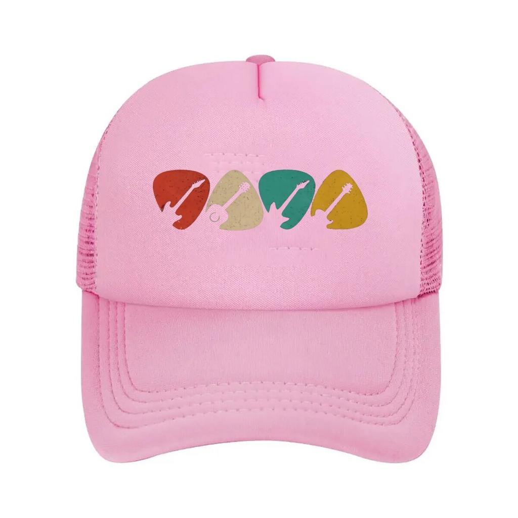 Guitar Pick Music Art Graphic Mesh Baseball Cap Casual Hat Outdoor For Womens Unisex FeUnisex