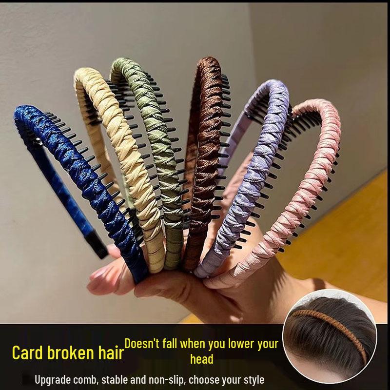 2023 Women's Non-Slip Hairband with Teeth - Ideal for Face Washing and Taming Small Hairs, Traceless Design