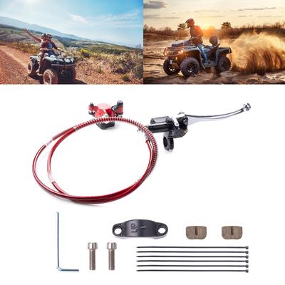 Rear Hydraulic Disc Brake System Caliper with Brake Pad Brake Assembly Mastered Cylinder for 2 Stroke 47CC 49CC