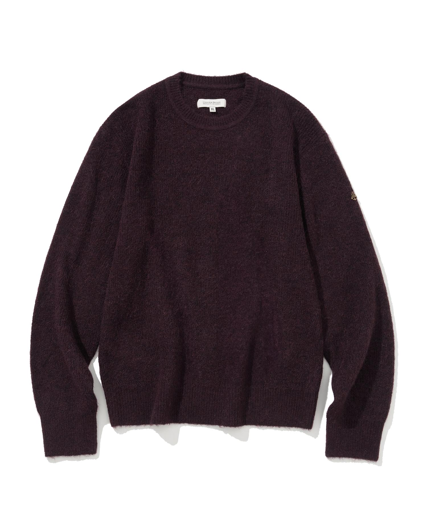 Uniform Bridge Alpaca Crew Neck Knit Plum M