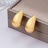 Minimalist Waterdrop Earrings Women Sterling Post With Real Gold Plating Matte Brushed Finish Lightweight Elegant