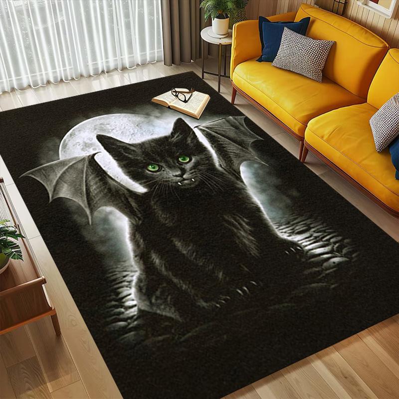 Bat Cat Living Room Nonslip Area Rug Soft Carpet For Bedroom Game Playroom Sofa Office Home Decor Doormat Christmas Gift C9302085