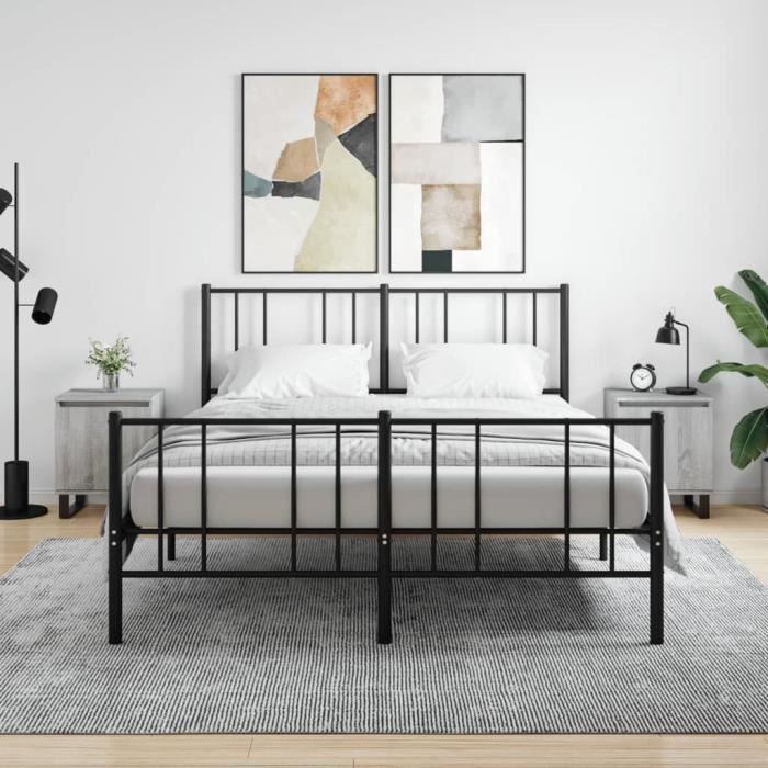 VidaXL Tables de chevet 2 pcs sonoma gris 40x30x50cm bois d'ingénierie 826857